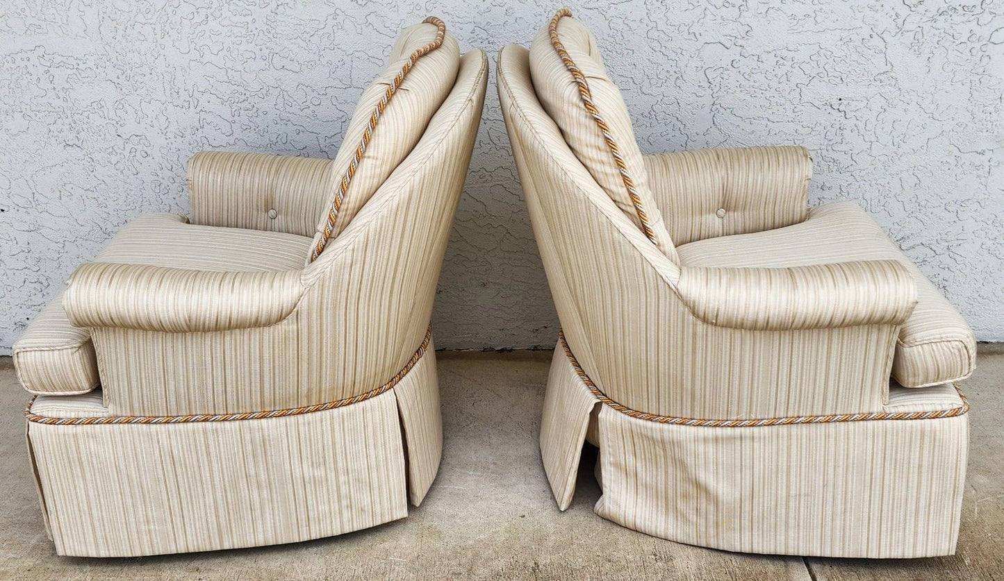 Vintage Club Chairs Swivel Rockers Set of 2