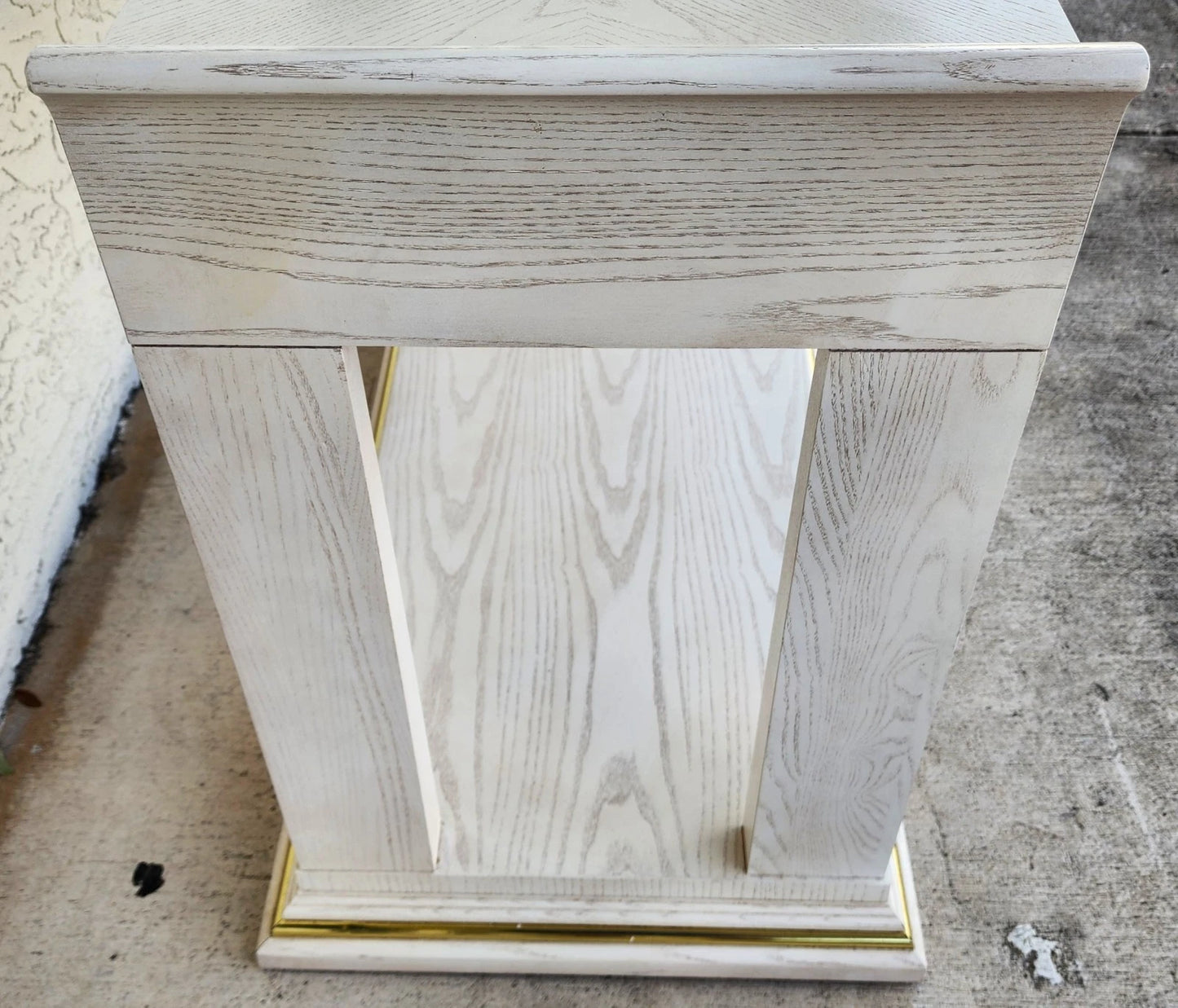 Thomasville Console Sofa Table Whitewash Beach House