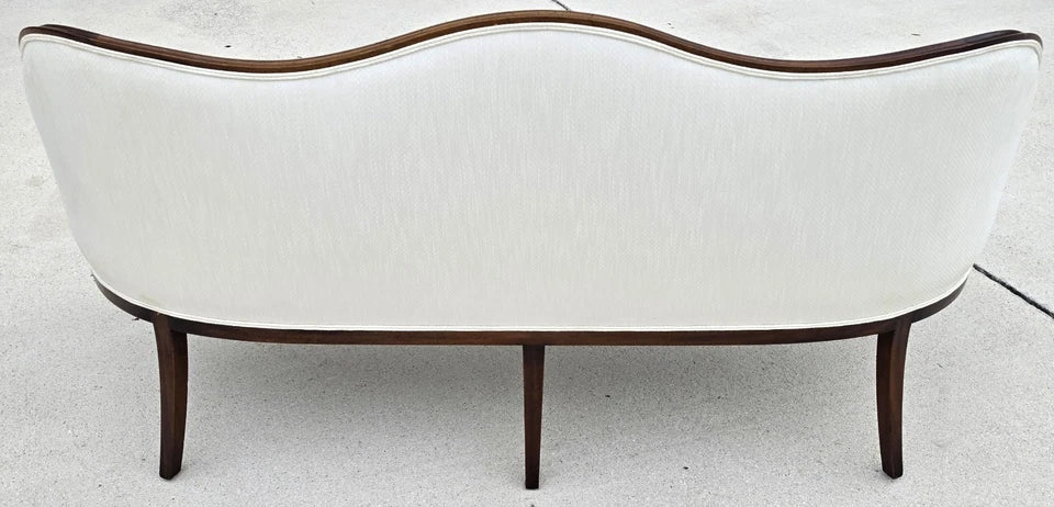 Antique Mahogany Serpentine Hepplewhite Style Sofa