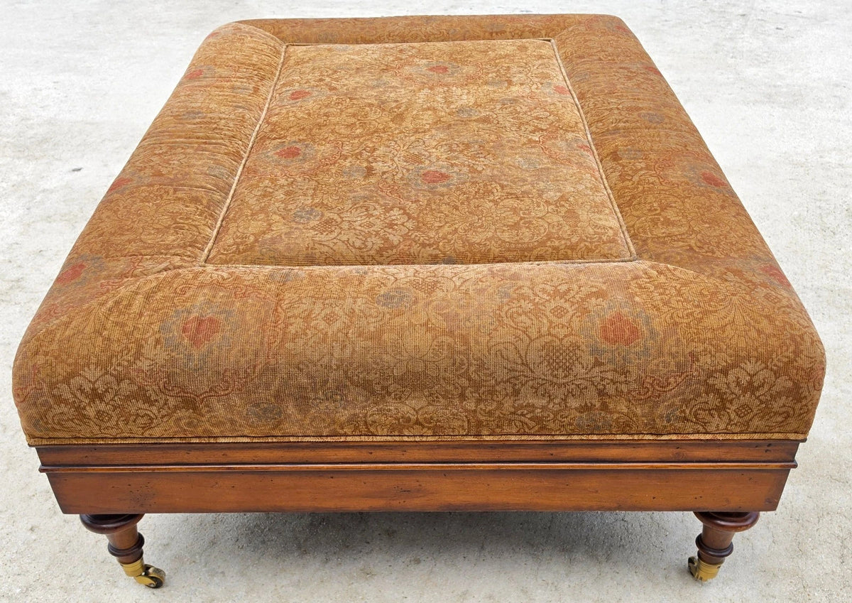 Hickory Chair Company Alex Cocktail Ottoman Coffee Table on Casters
