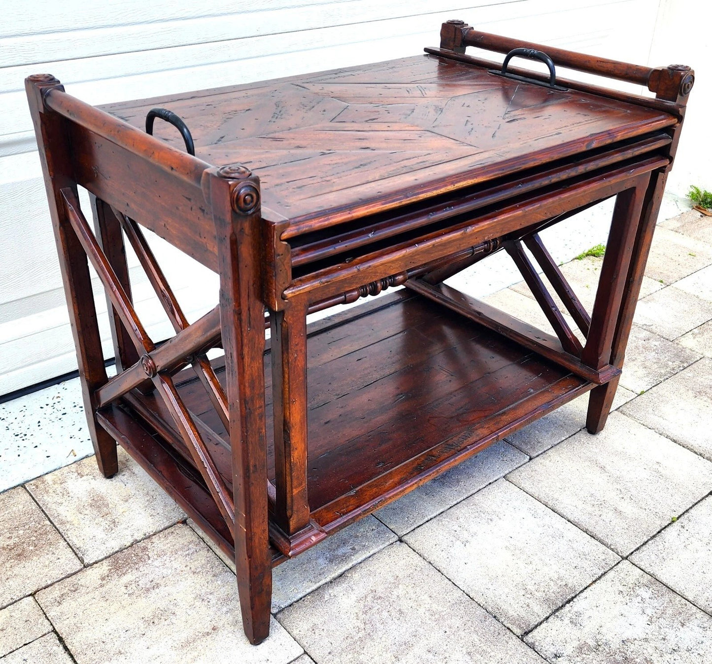 Theodore Alexander Bromwich Nesting Side Table with Serving Tray