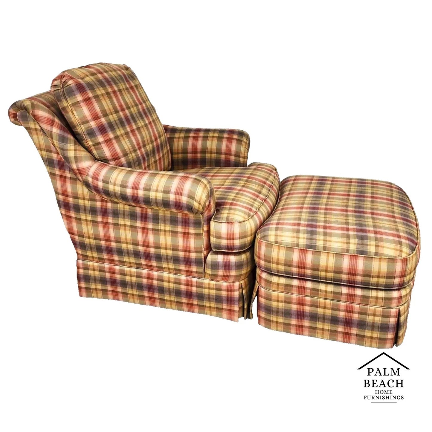 Sherrill English Country Swivel Rocker Lounge Club Chair