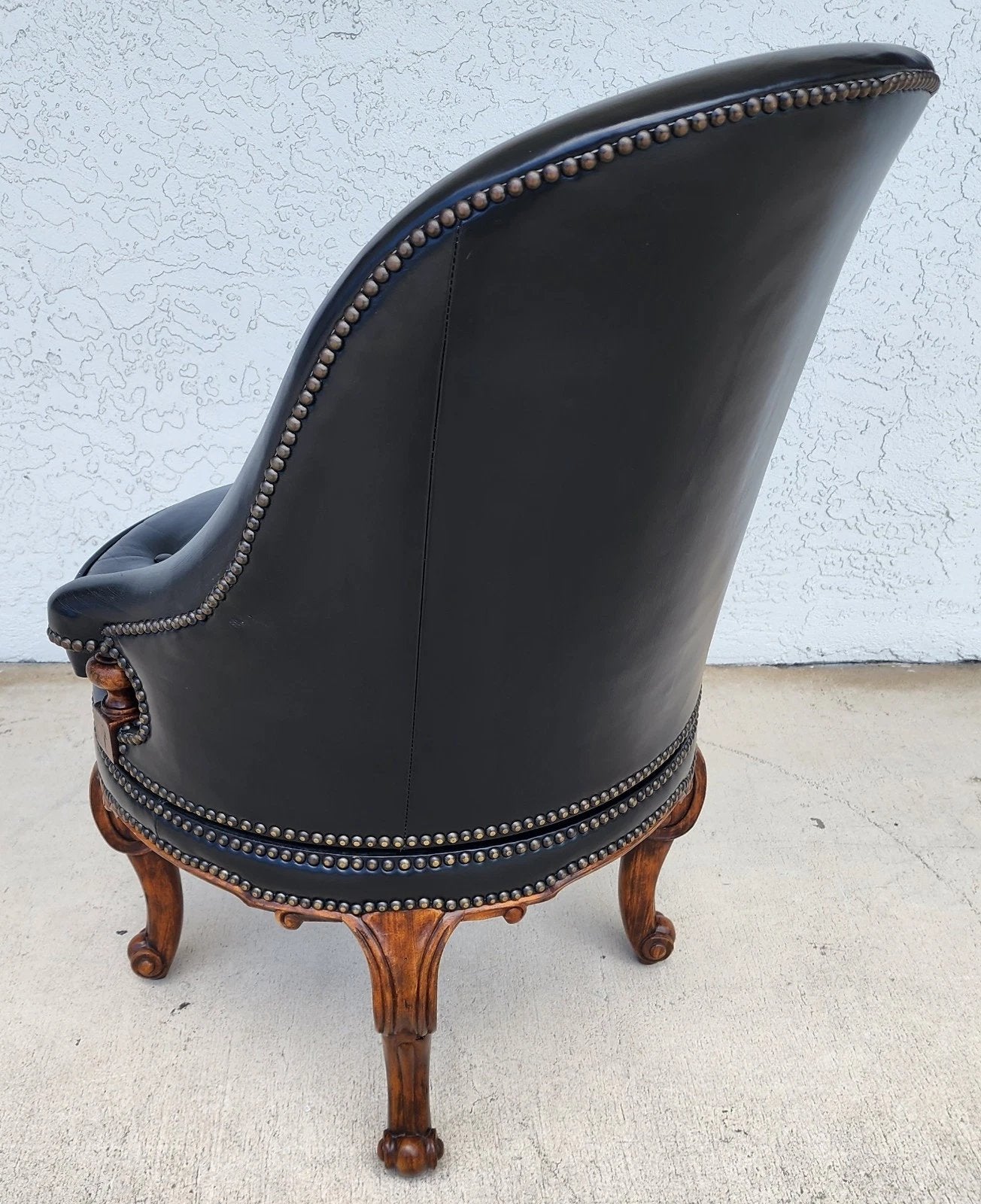 Maitland Smith Leather Chair Swivel Game Desk