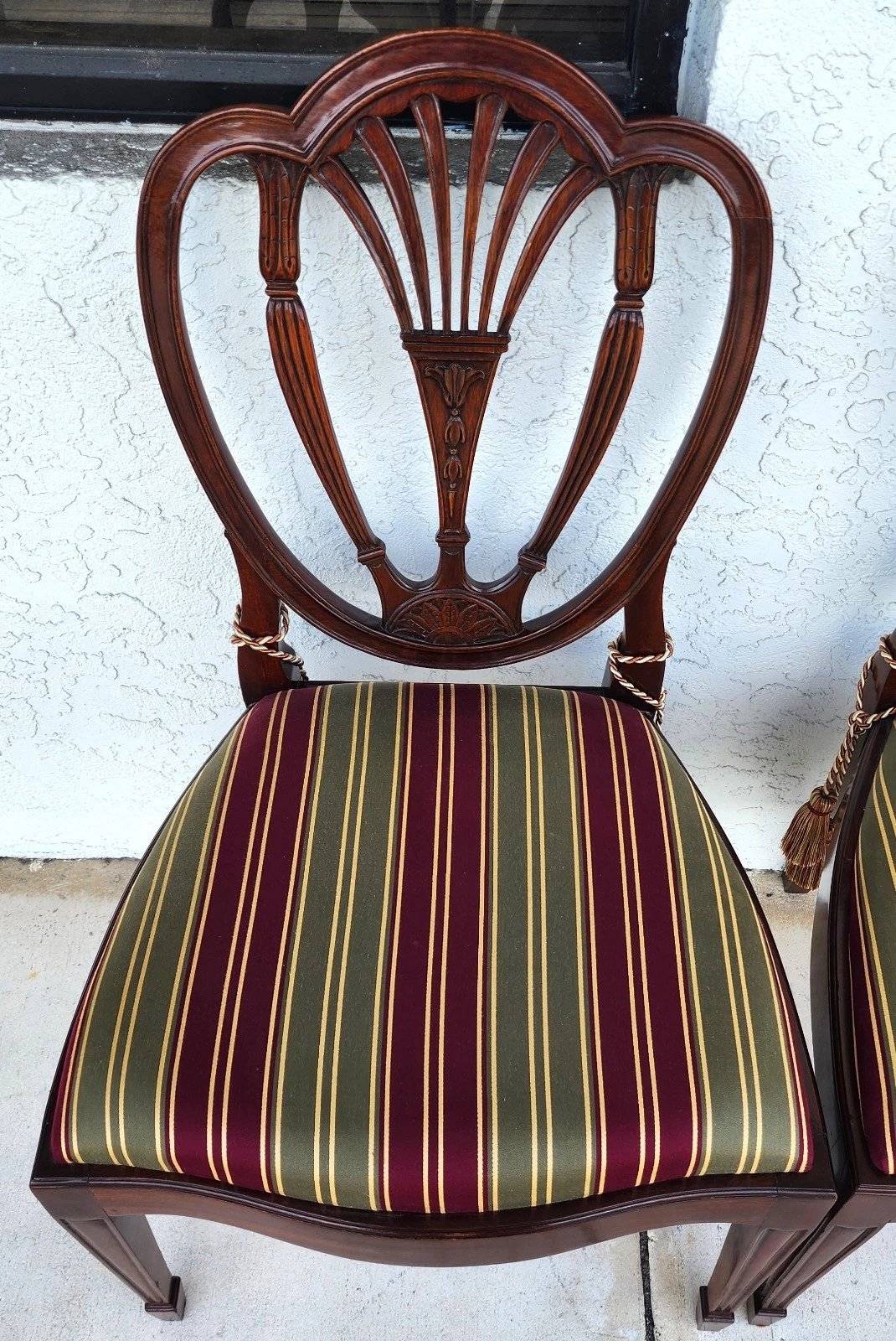 Hepplewhite Shield Back Mahogany Chairs Set of 6