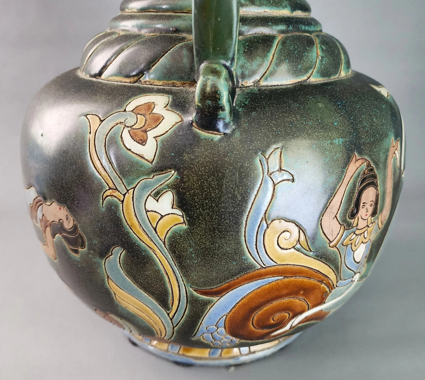 Bien Hoa Ceramic Vase Vietnam Asian 20th Century Large 22 in