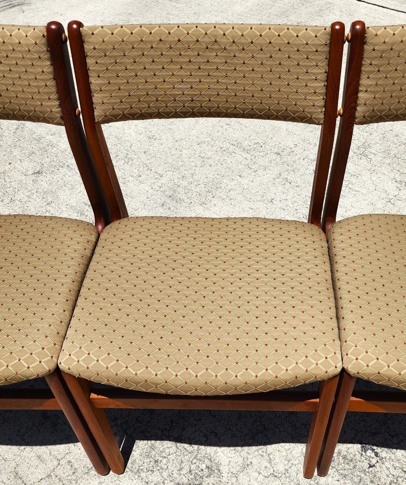 MCM D Scan Teak Dining Chairs New Upholstery Danish Modern Set of 6