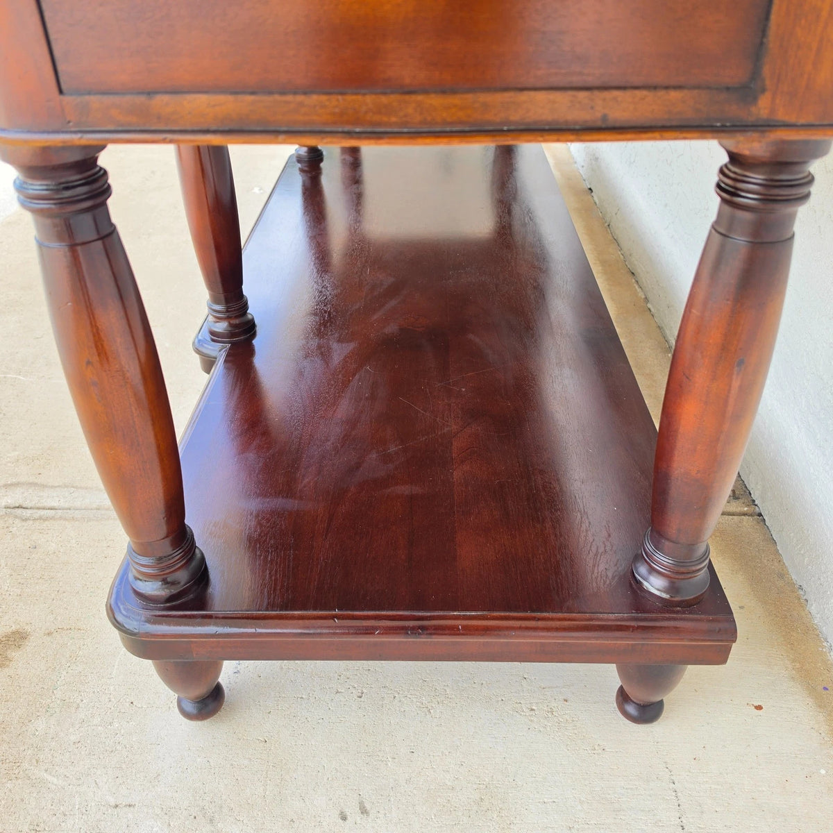 Baker Furniture Italian Provincial Mahogany Burl Wood Sideboard Buffet