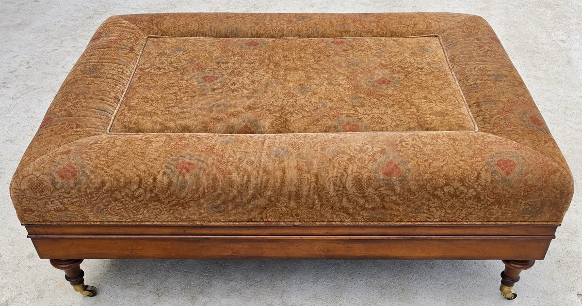 Hickory Chair Company Alex Cocktail Ottoman Coffee Table on Casters