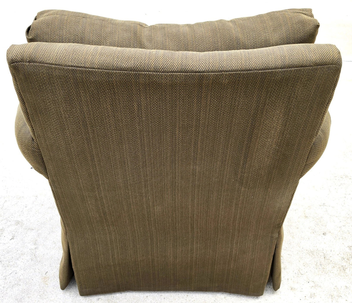 Paul Robert English Roll Arm Swivel Club Chair Skirted Lounge Olive Green