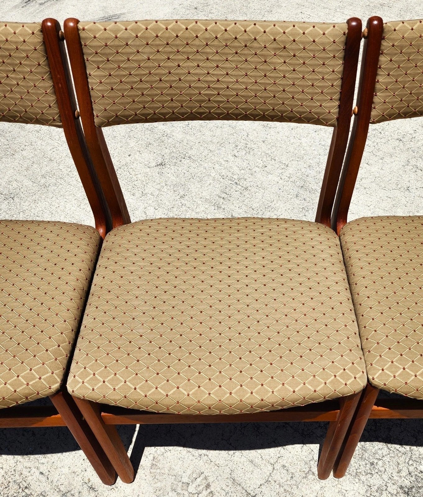 MCM D Scan Teak Dining Chairs New Upholstery Danish Modern Set of 6