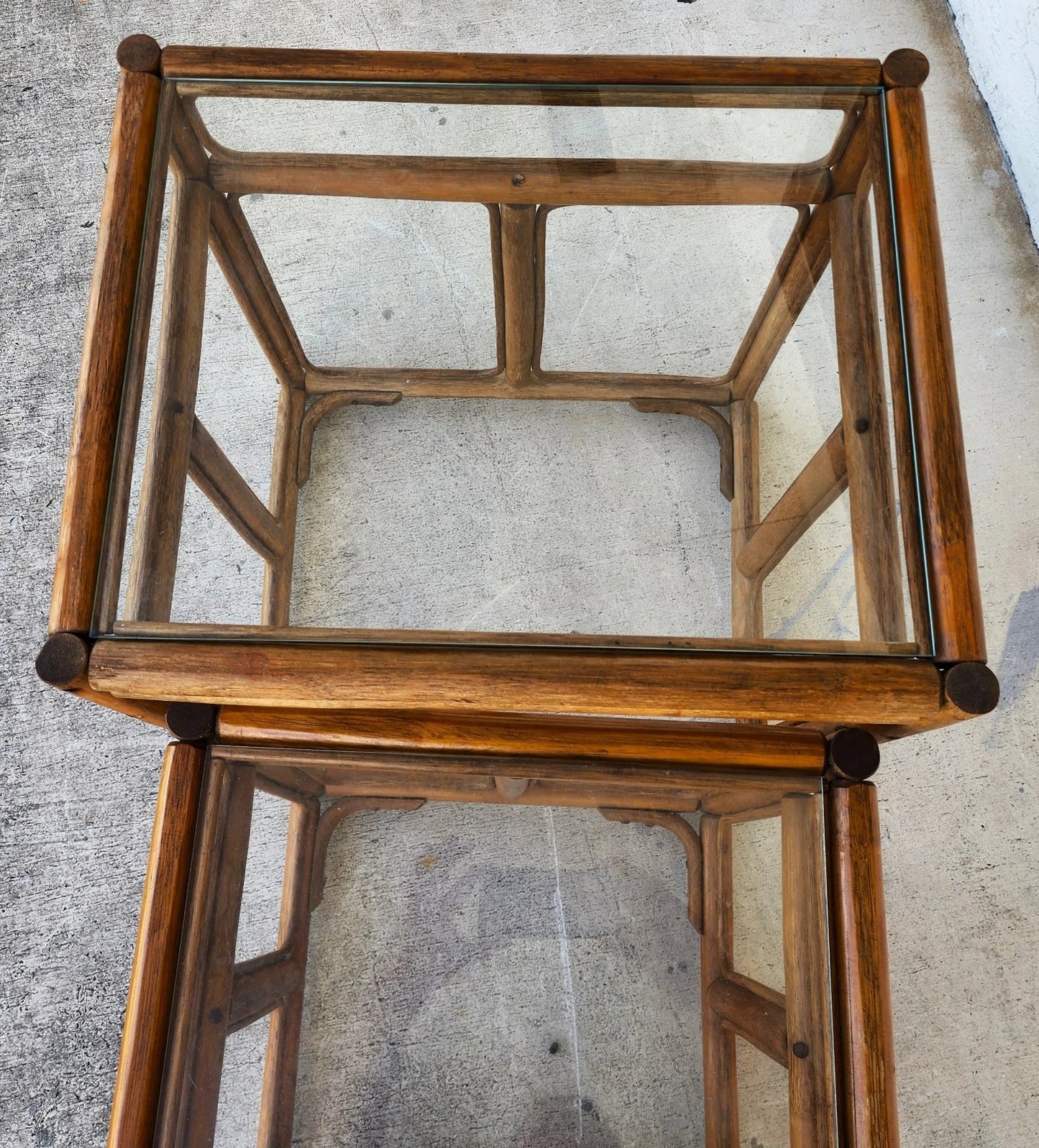 Franco Albini Style Bamboo Nesting Tables