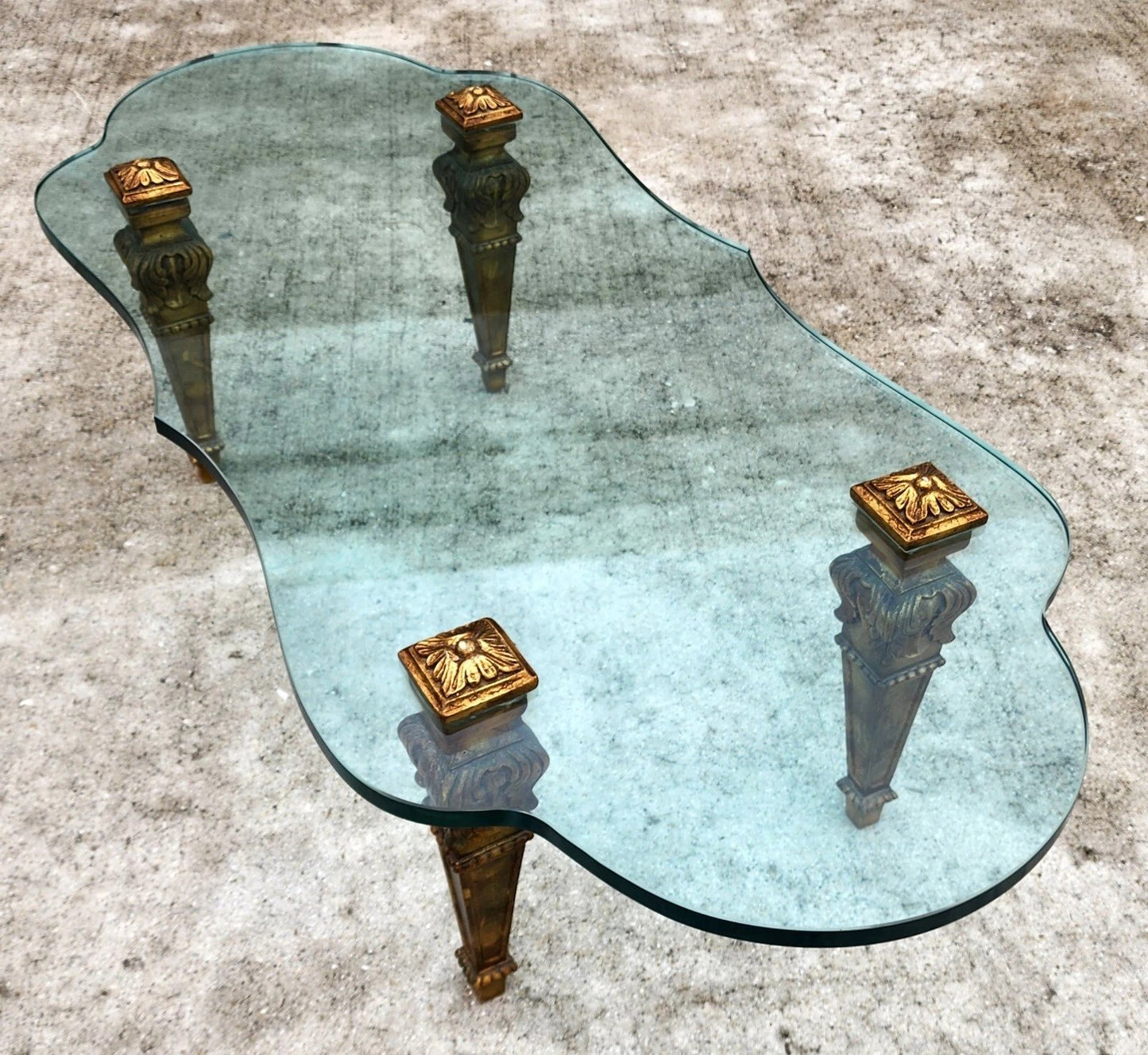 FRANCISCO HURTADO Style Glass Coffee Cocktail Table
