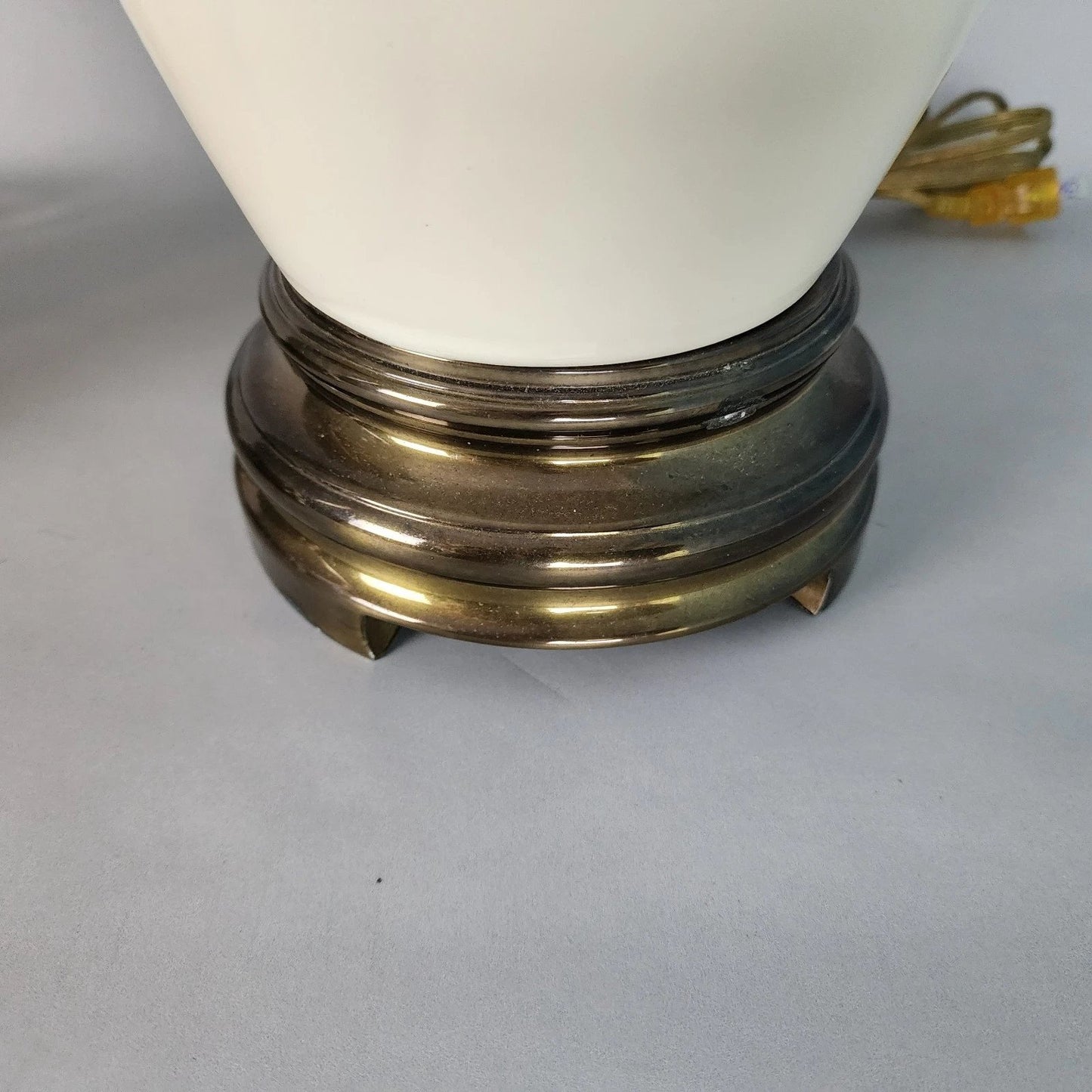 Vintage Art Deco Table Lamps Ceramic Brass A Pair