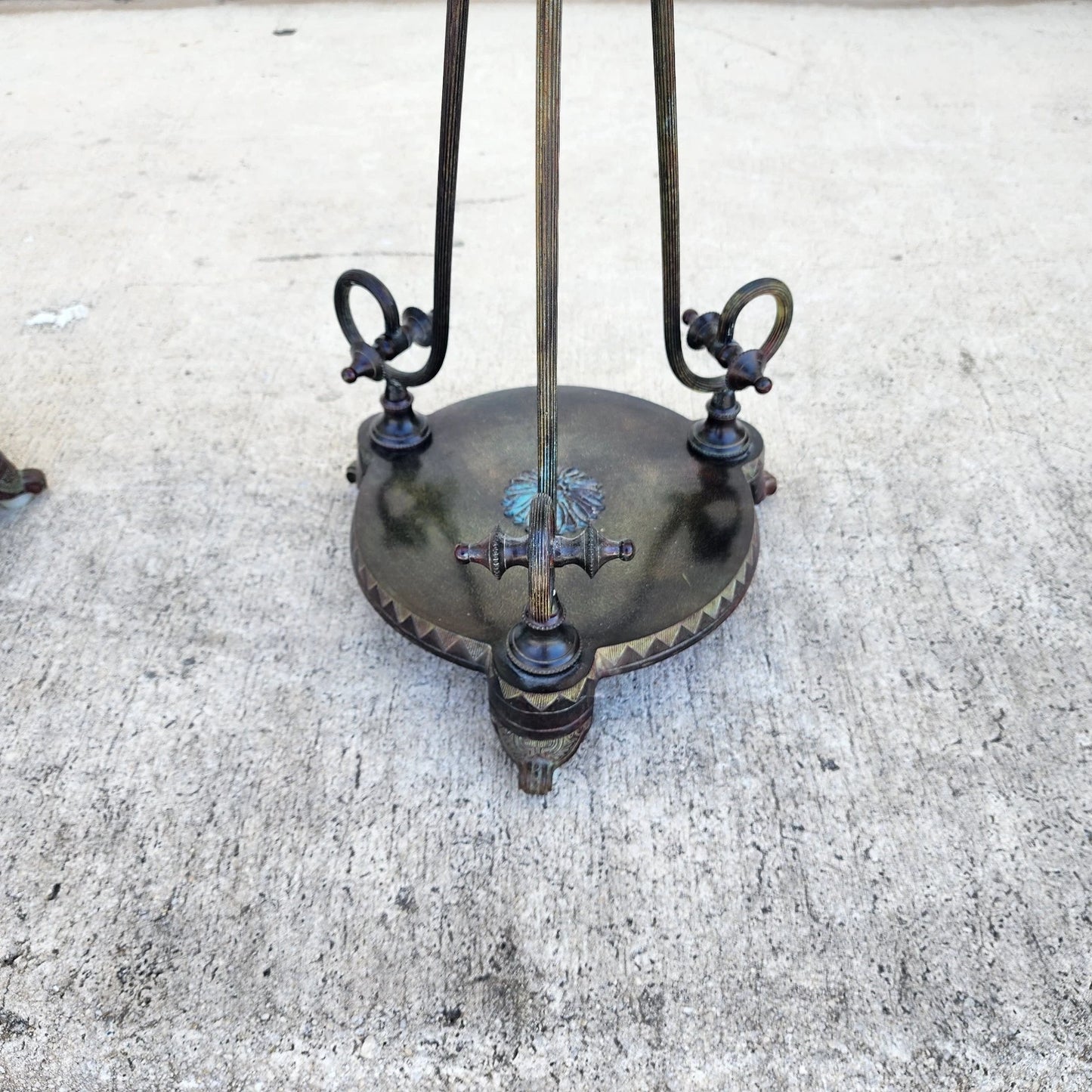 Verdi Gris Bronze Gueridon Tables Pair