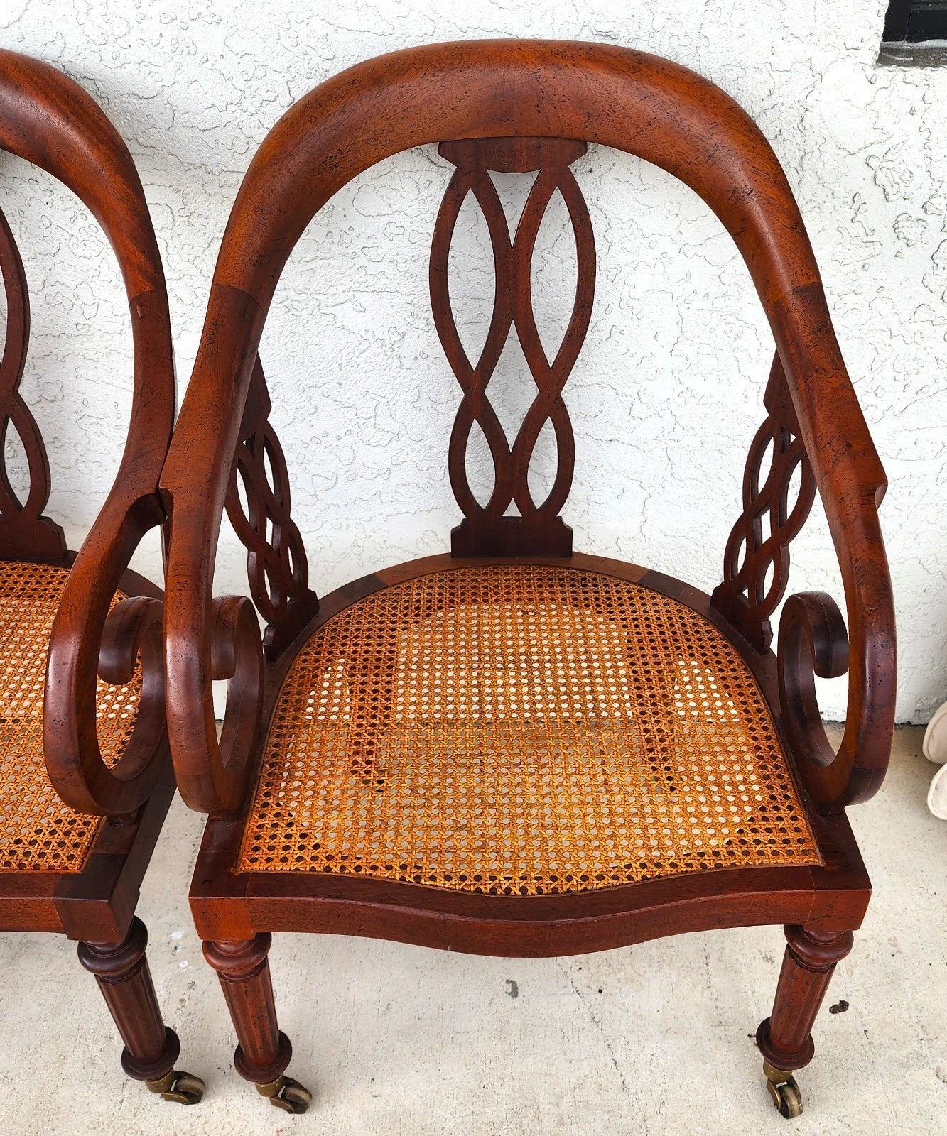 Baker Regency Armchairs Rolling Set of 3