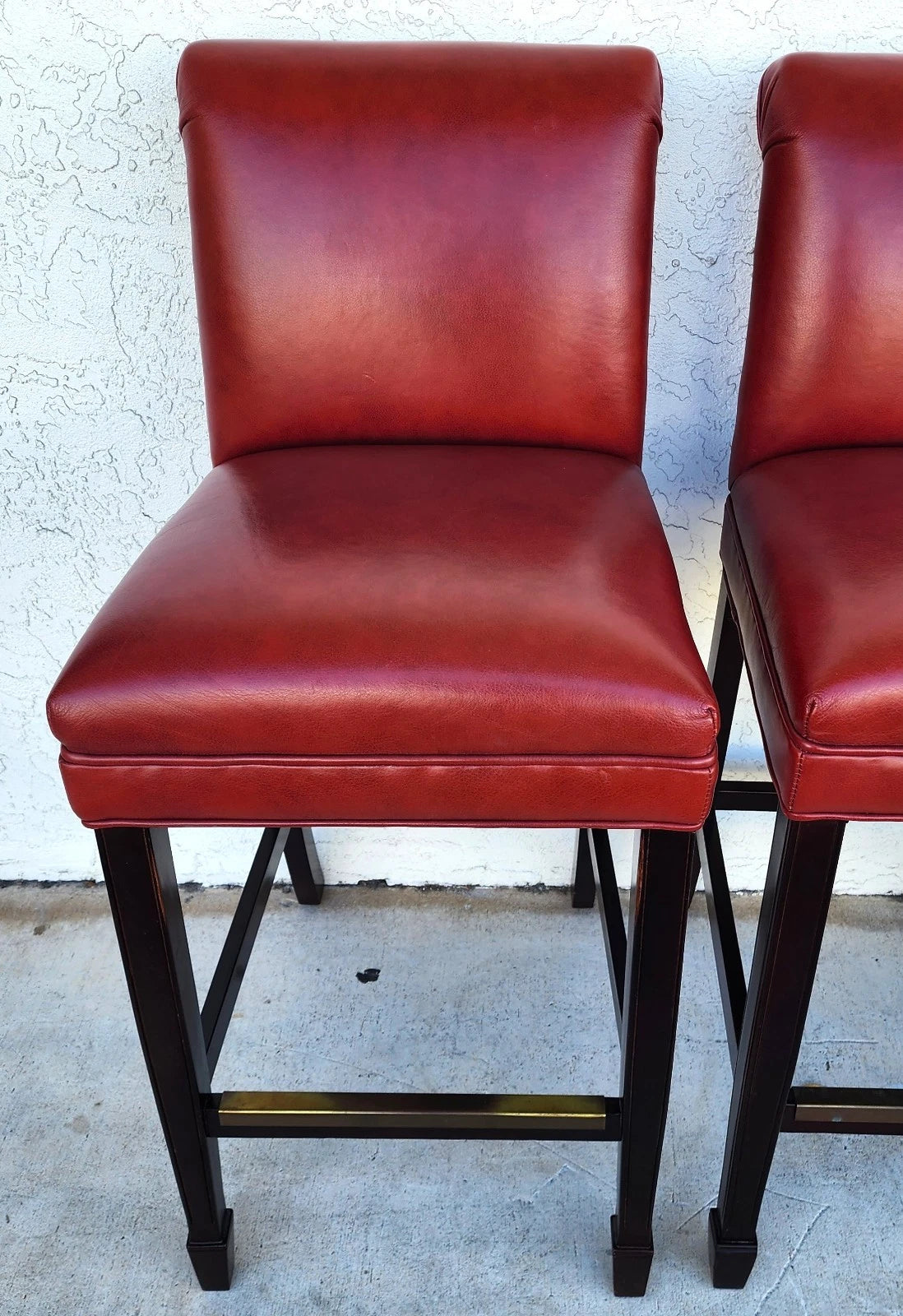 Designer Leather Barstools by Joseph Pubillones Interiors