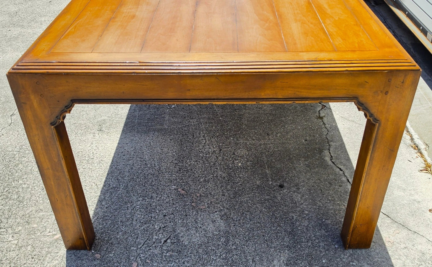 Century Furniture Rustic French Country Maple Parsons Dining Table Expandable