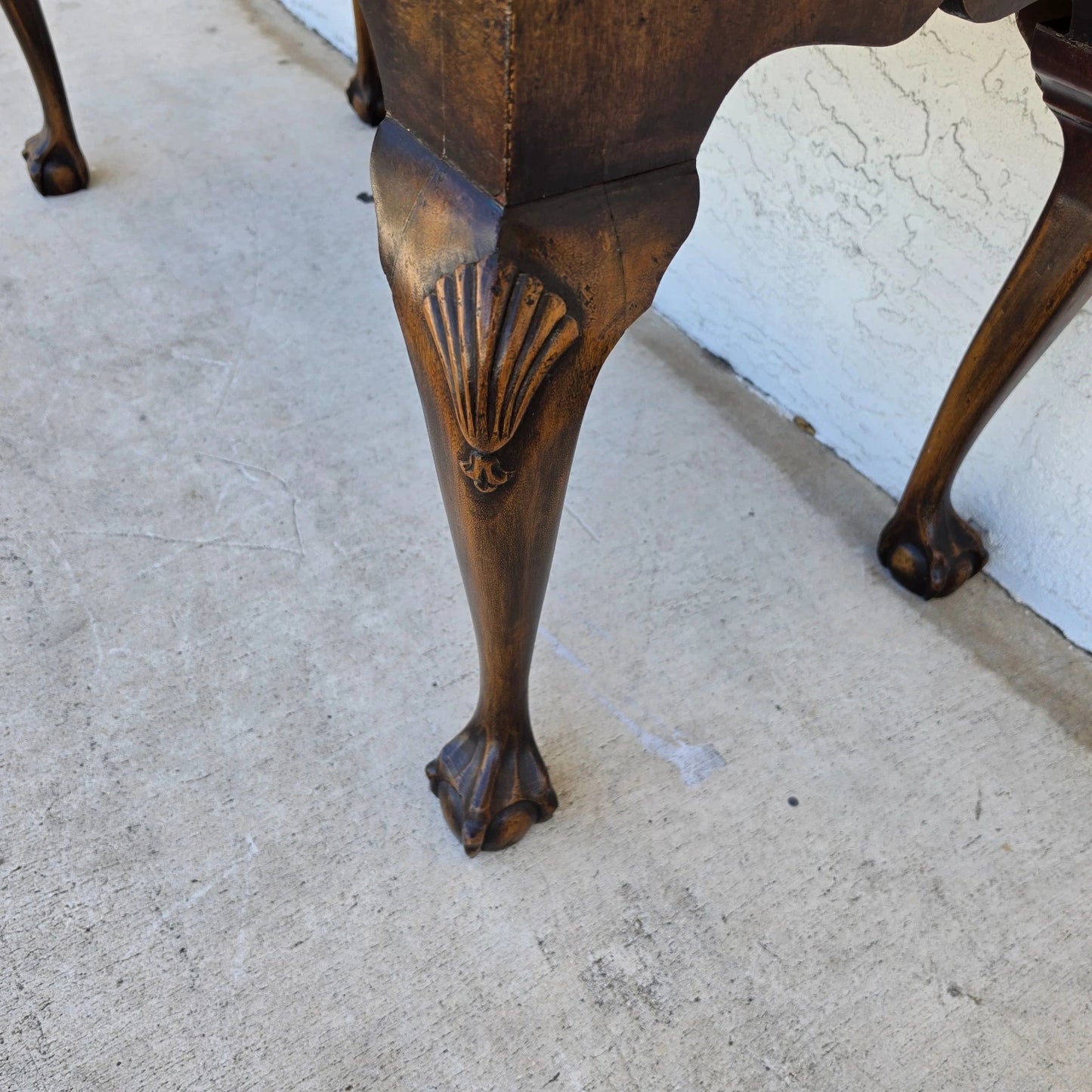 Antique Walnut Highboy Dresser Desk With Pullout Writing Surface
