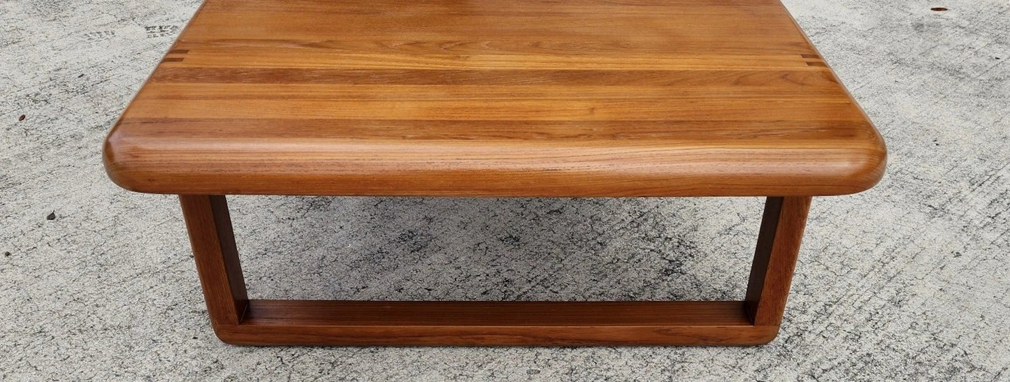 Danish Solid Teak Coffee Table By Niels Bach for Randers Möbel, 1960