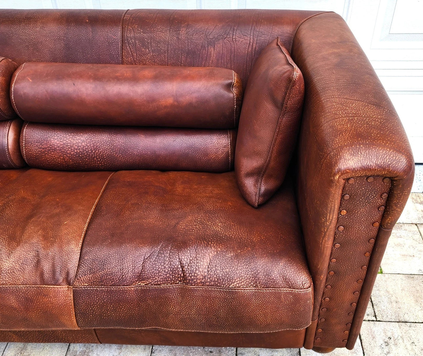 Italian Leather Sofa by Baxter of Italy