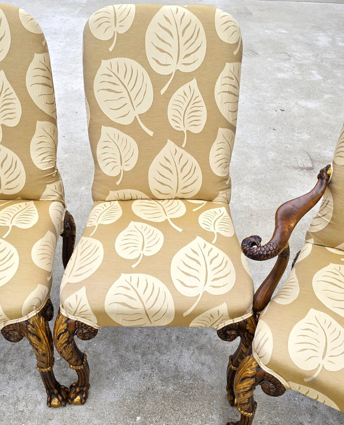 Karges Style George II Irish Georgian Revival Eagle Head Dining Chairs Set of 6