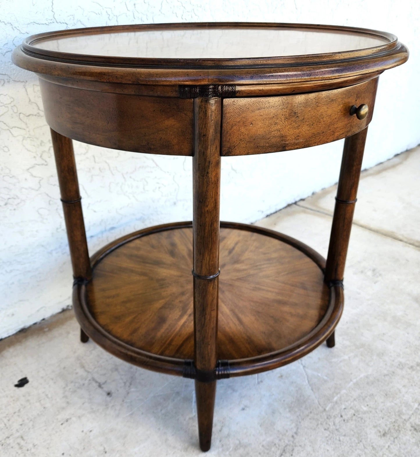 Woodbridge Linwood Center Side Table Faux Bamboo