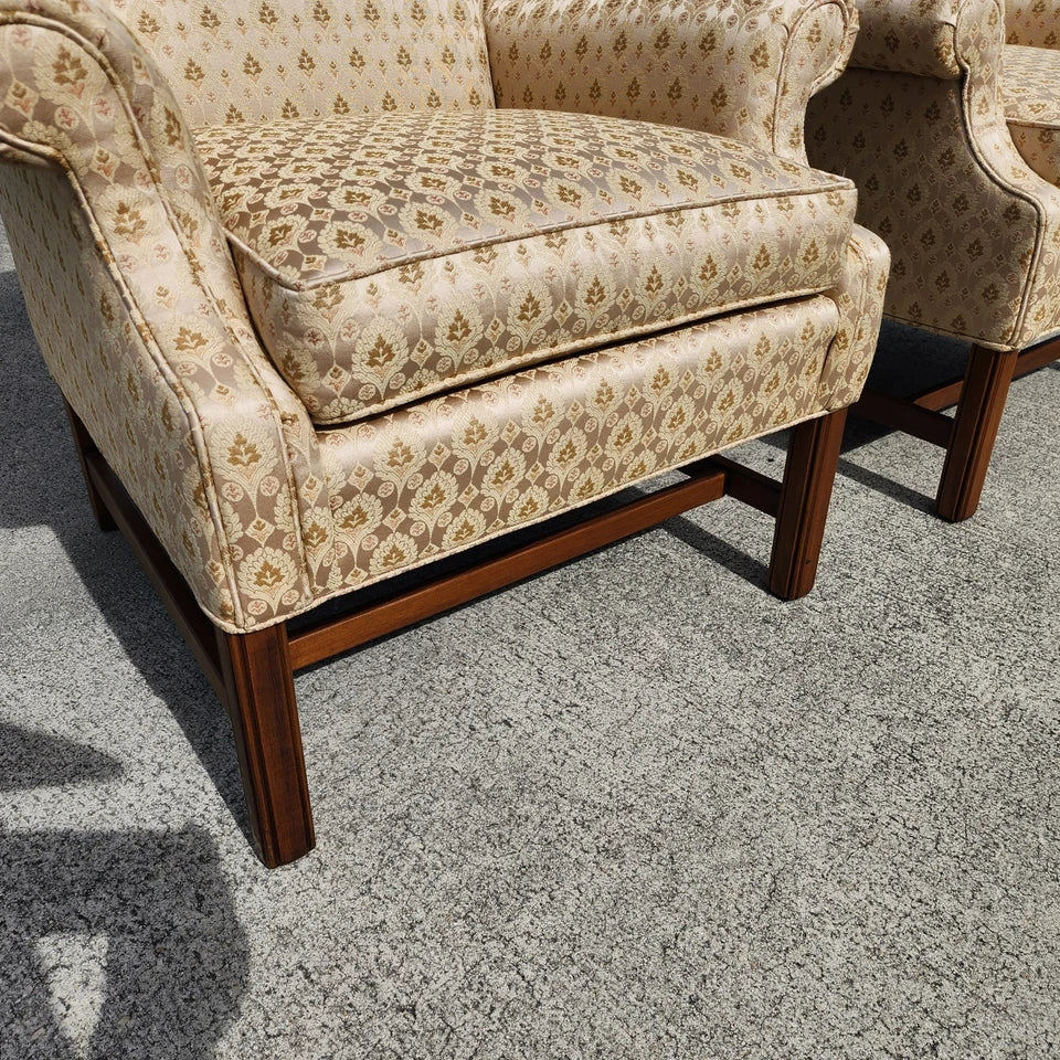 Ethan Allen Wingback Chairs Pair