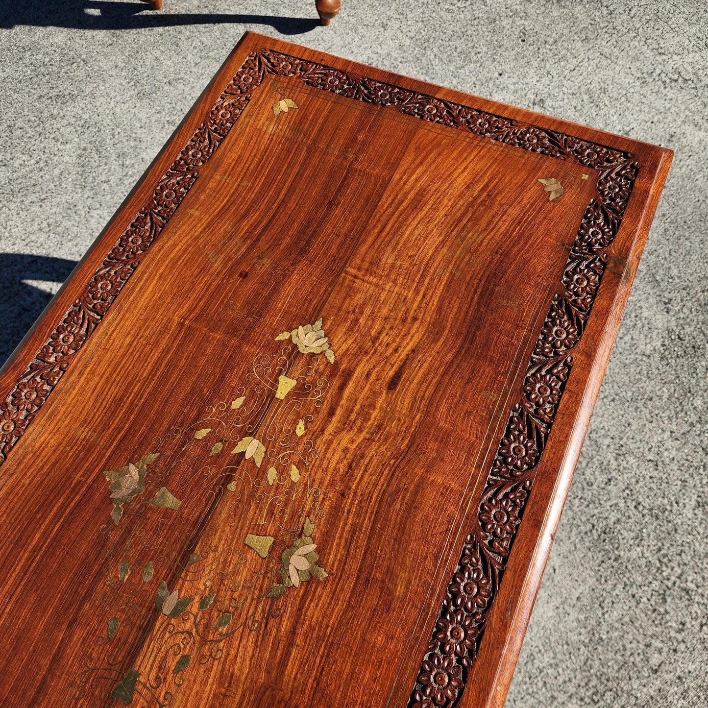 Mid Century Anglo Indian Walnut Coffee Table