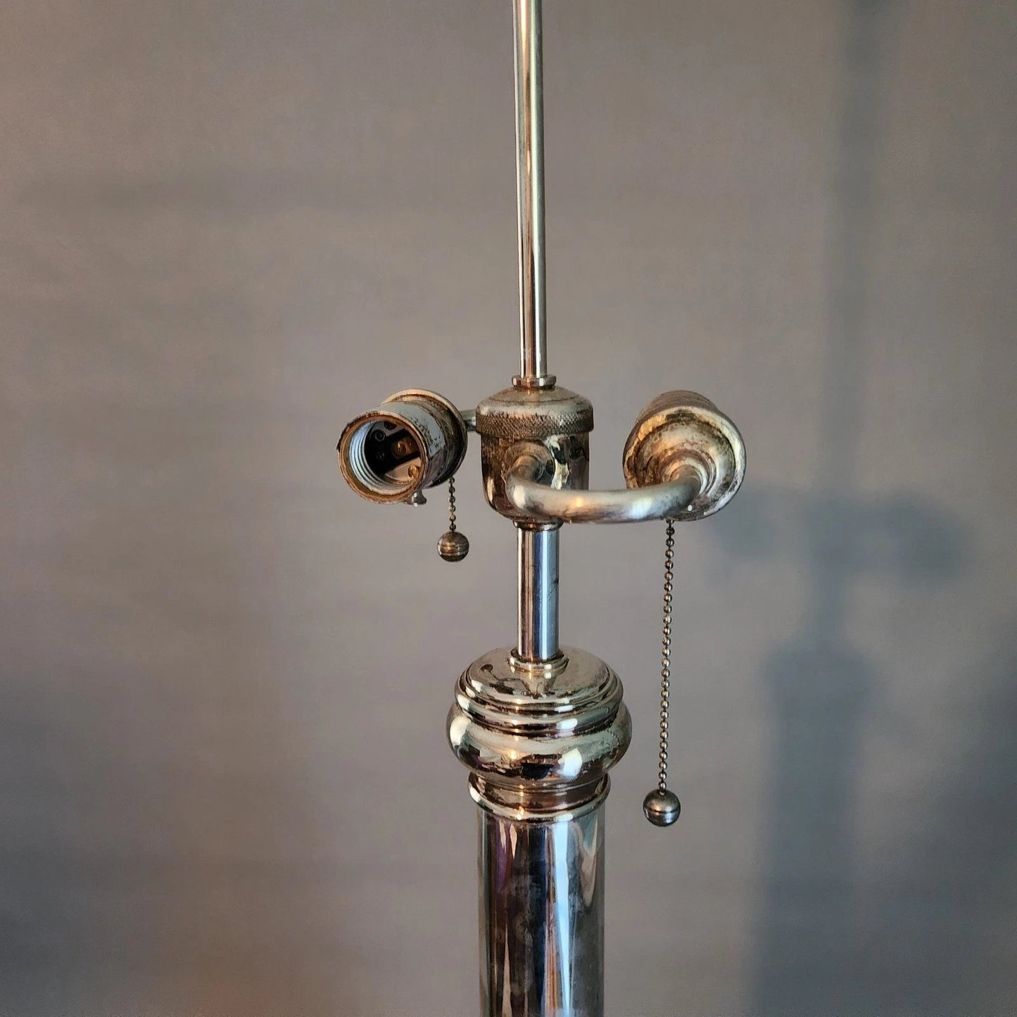 Ralph Lauren Silvered Brass Table Lamp & Shade