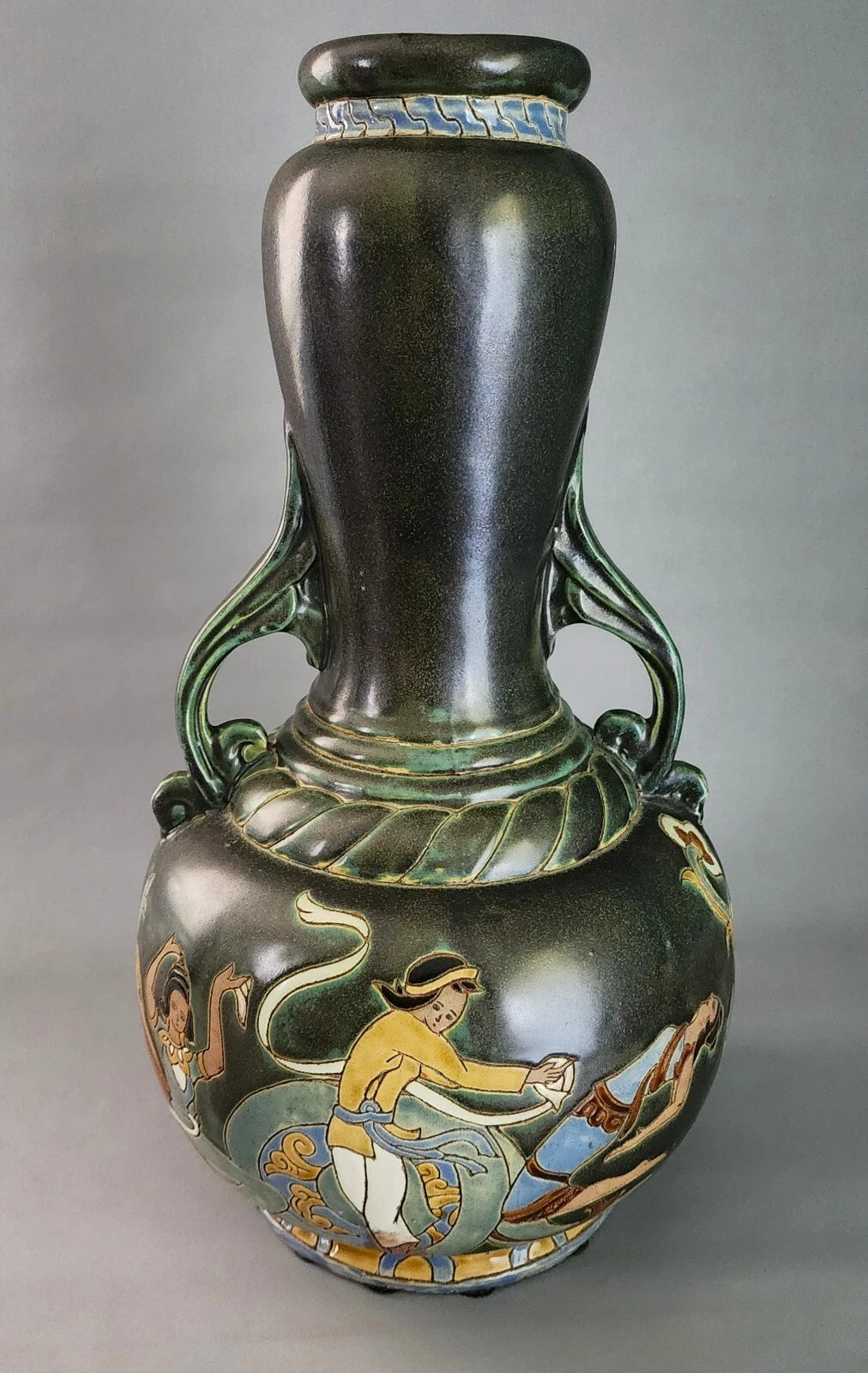 Bien Hoa Ceramic Vase Vietnam Asian 20th Century Large 22 in