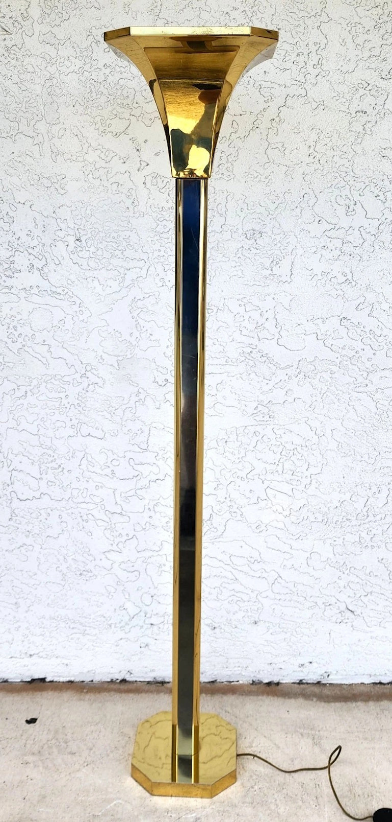 MCM Fredrick Raymond Style Brass & Chrome Floor Lamp