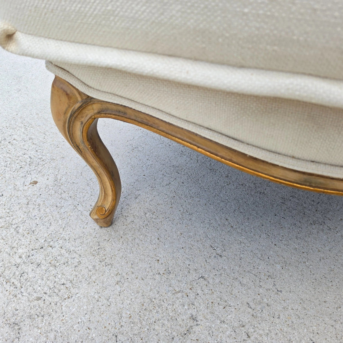 Beverly Furniture French Louis XV Fauteuil Linen Lounge Chair
