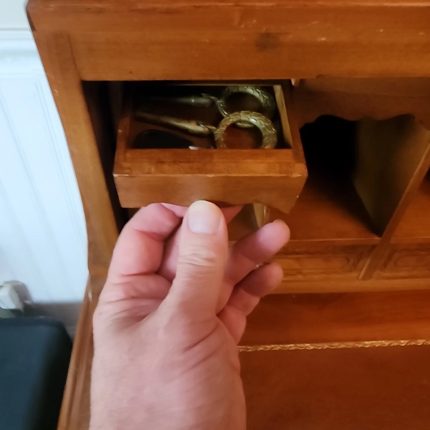 Antique Georgian Burlwood Roll Top Desk