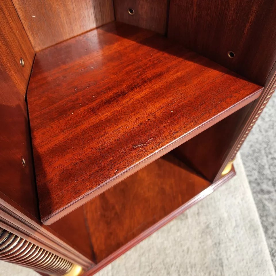 Walnut Center Table Bookcase by ARTHUR BRETT England