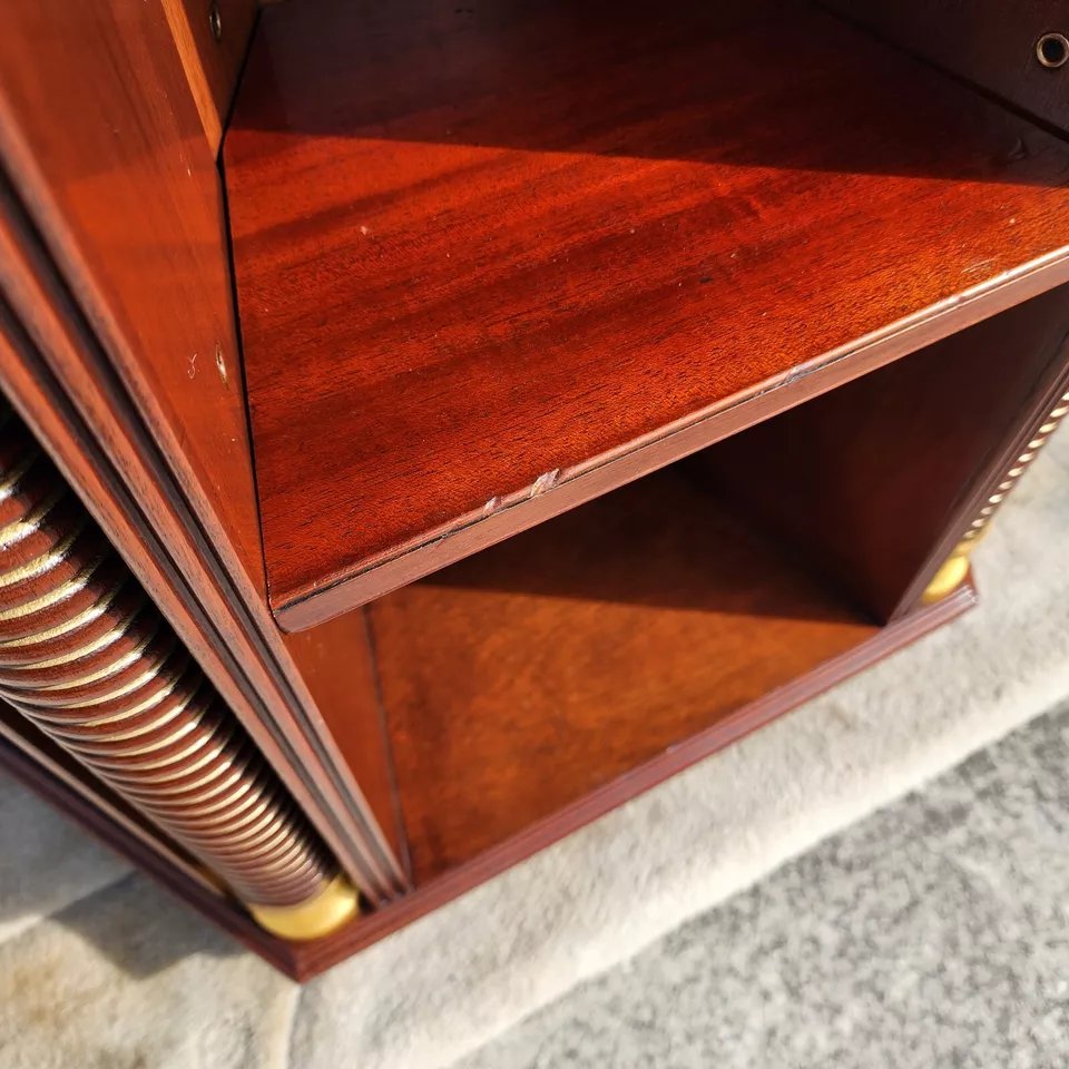 Walnut Center Table Bookcase by ARTHUR BRETT England