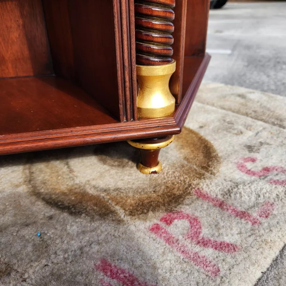 Walnut Center Table Bookcase by ARTHUR BRETT England