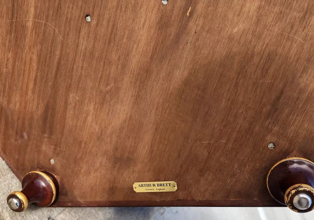 Walnut Center Table Bookcase by ARTHUR BRETT England