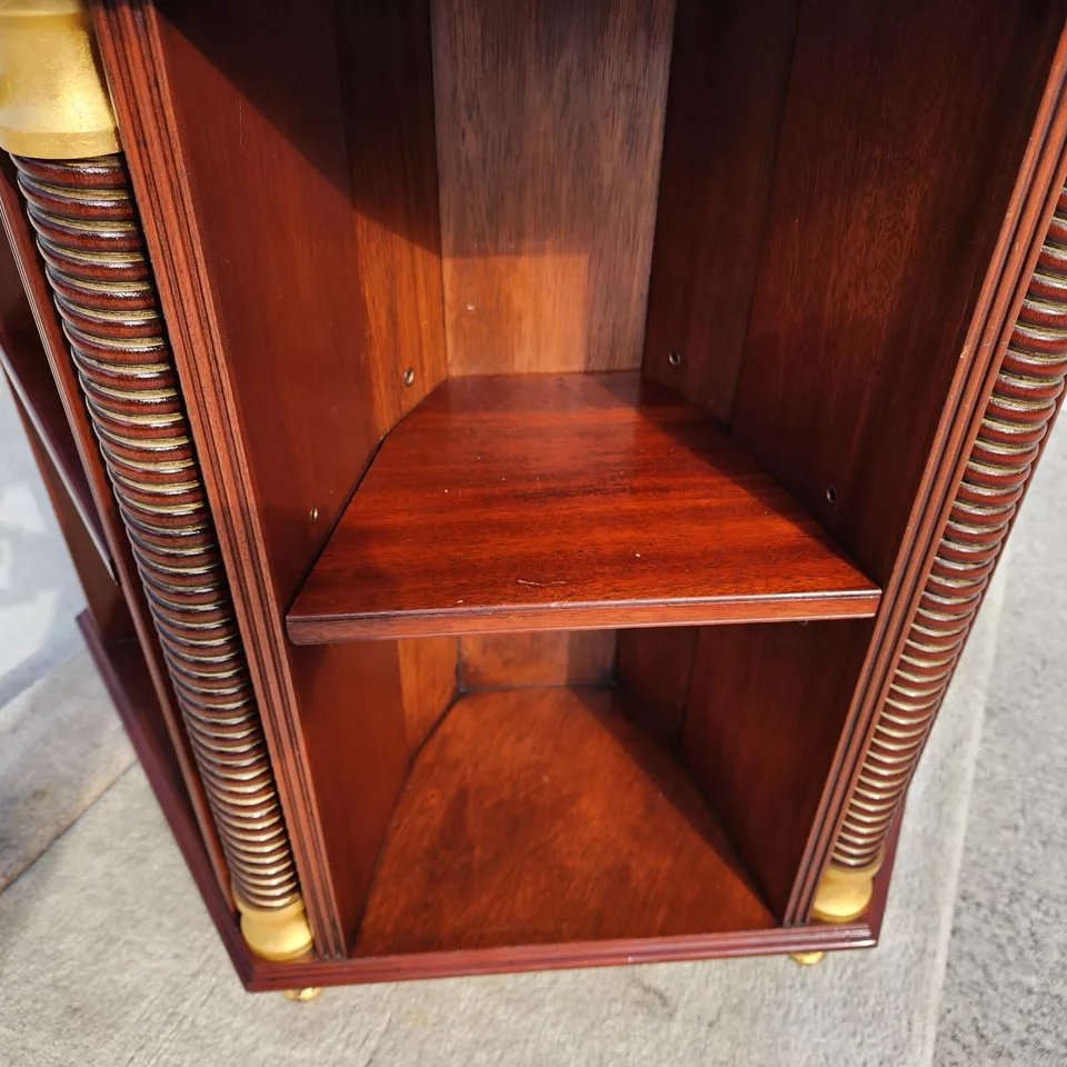 Walnut Center Table Bookcase by ARTHUR BRETT England