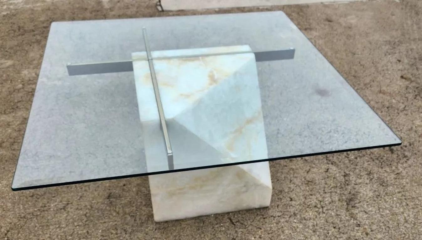 1970s Artedi Onyx Coffee Table Italian