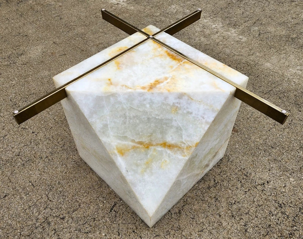 1970s Artedi Onyx Coffee Table Italian
