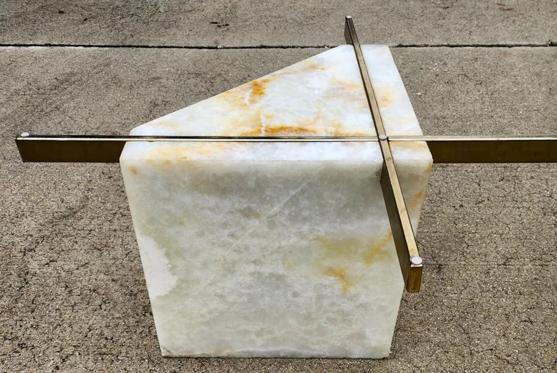 1970s Artedi Onyx Coffee Table Italian