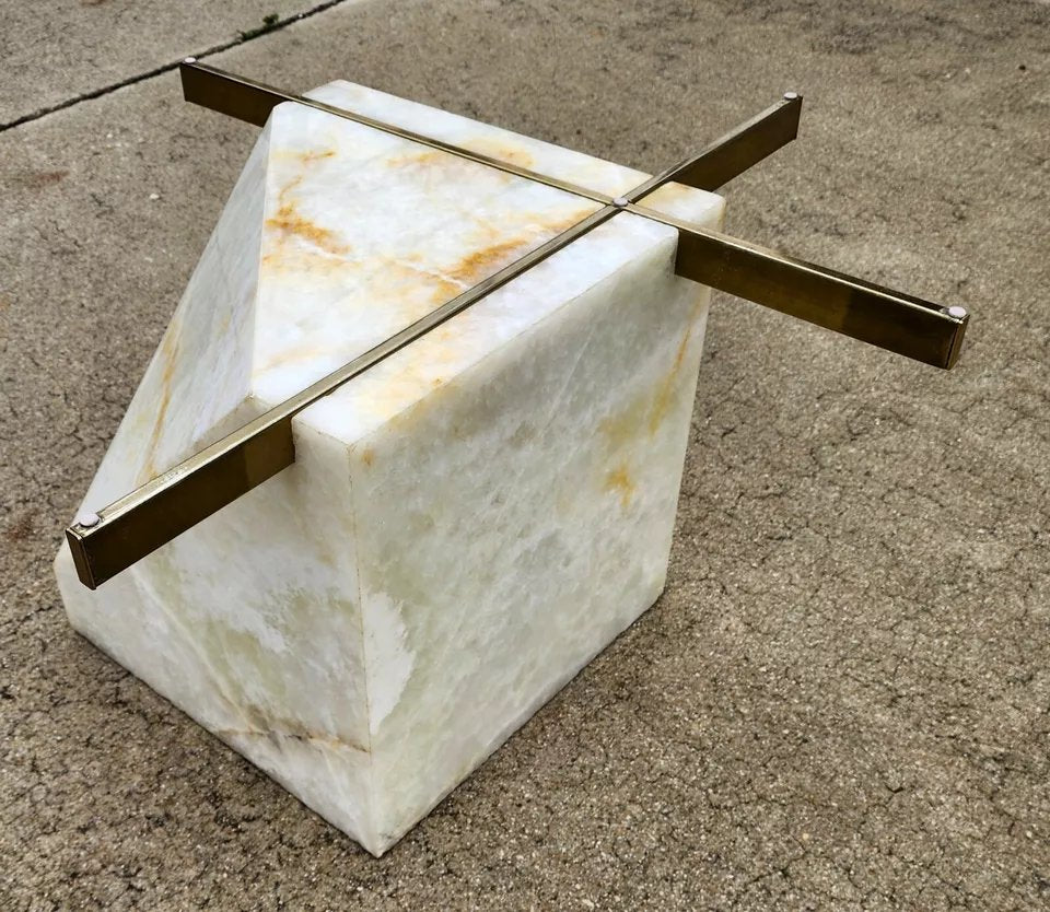 1970s Artedi Onyx Coffee Table Italian