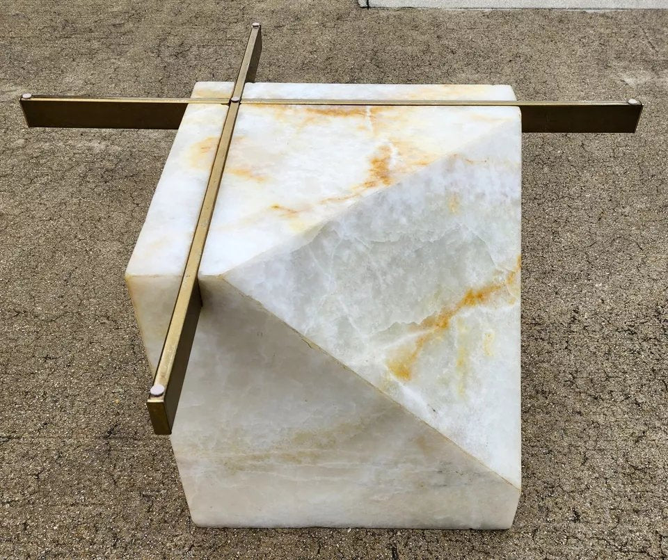 1970s Artedi Onyx Coffee Table Italian