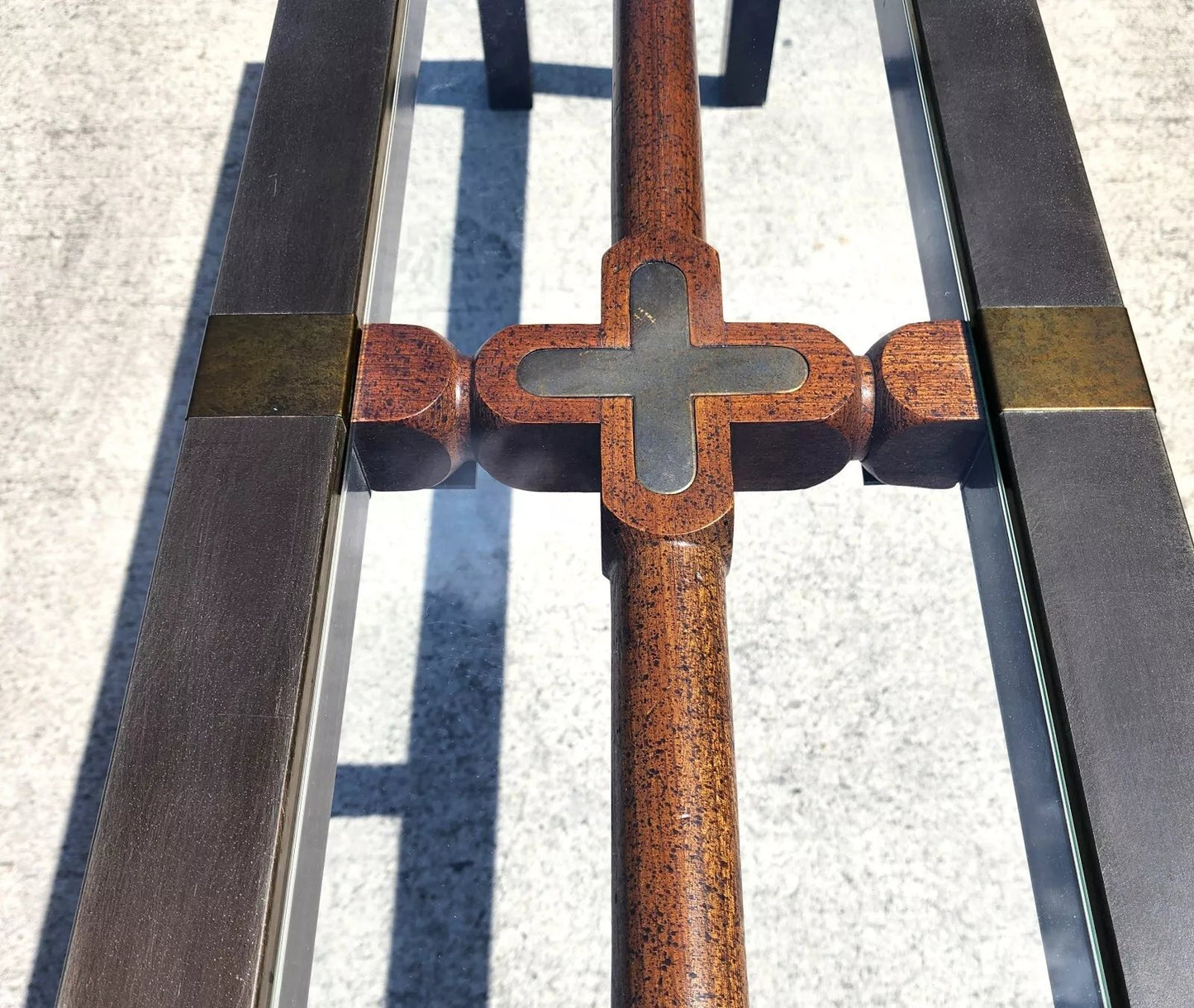 MCM Brutalist Console Sofa Table 1960s