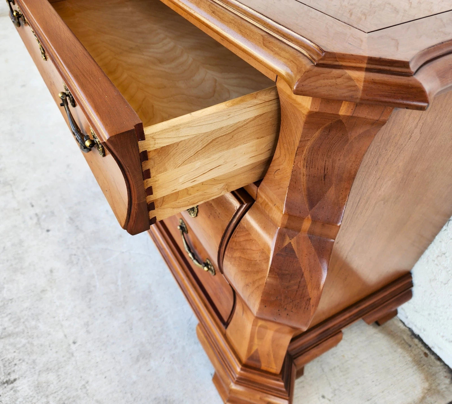 Vintage Century Furniture Bombe Chest of Drawers