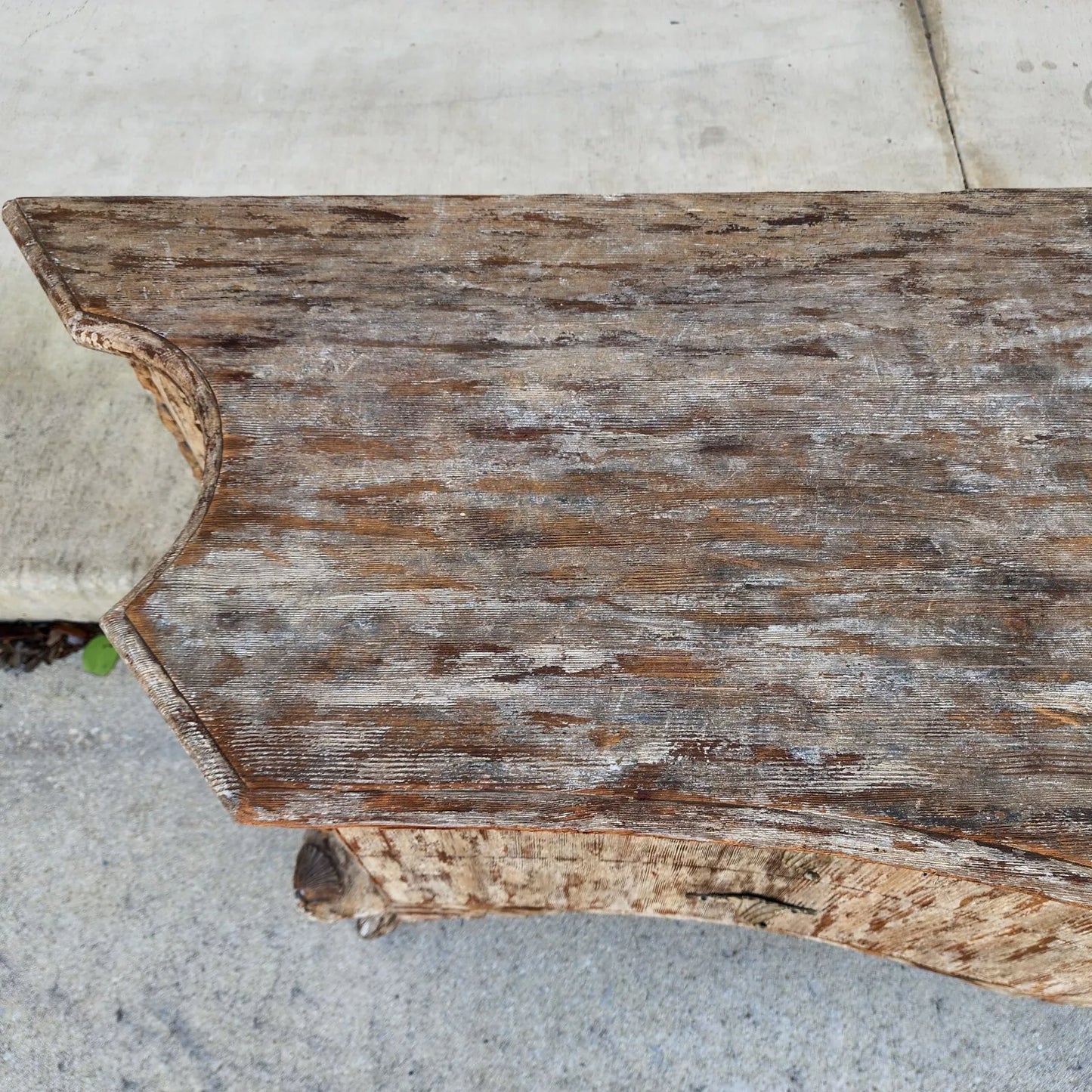 Painted Coastal Distressed Rustic Console Buffet Table