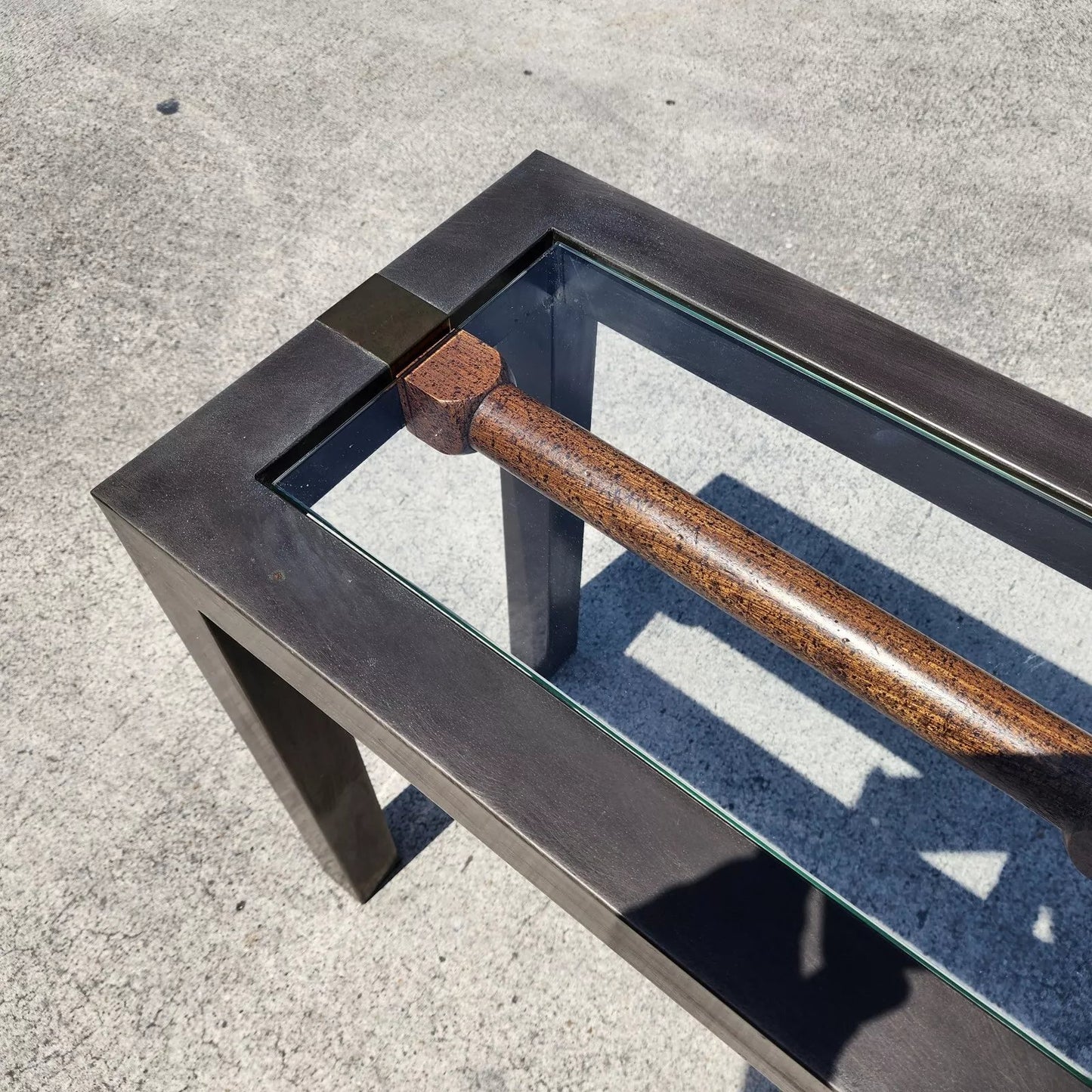 MCM Brutalist Console Sofa Table 1960s