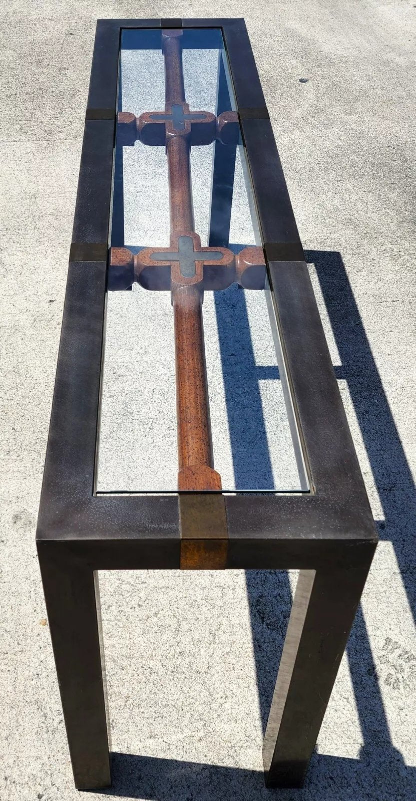 MCM Brutalist Console Sofa Table 1960s