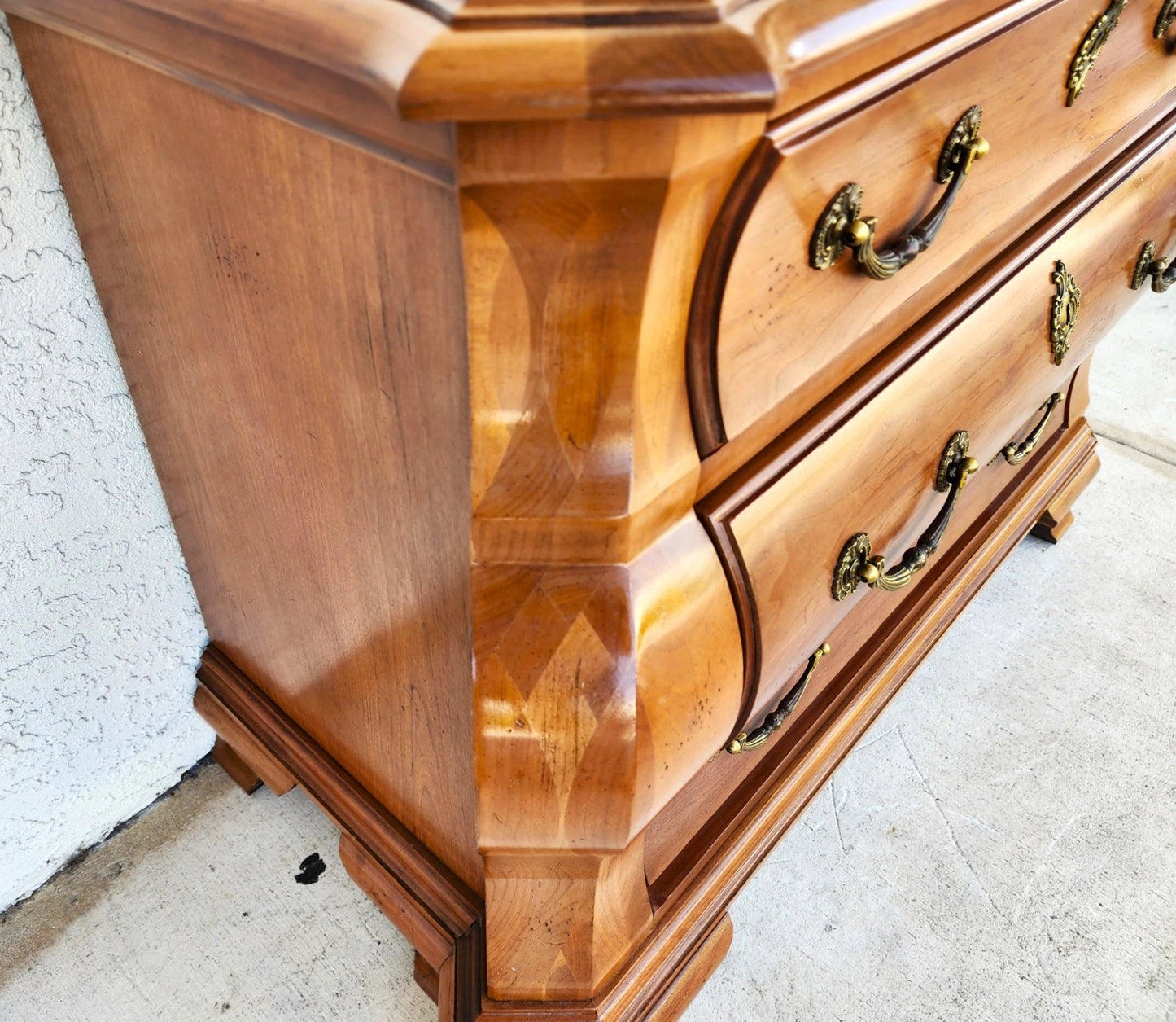 Vintage Century Furniture Bombe Chest of Drawers