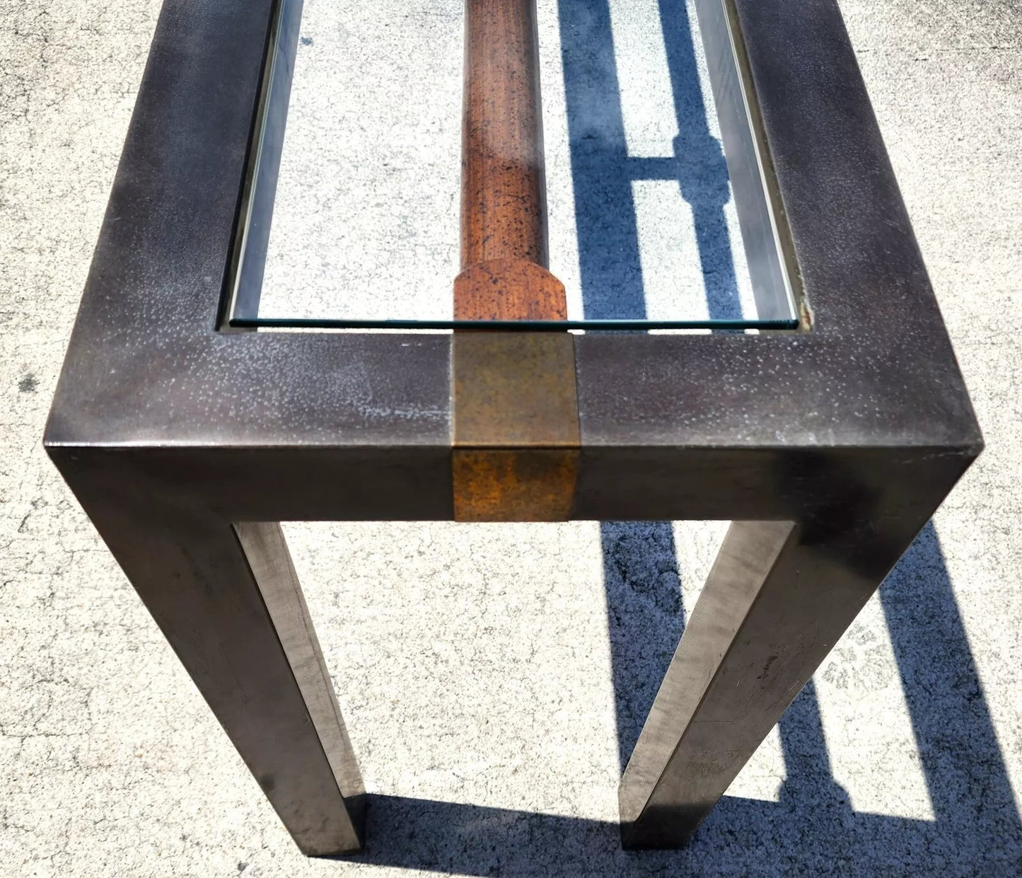 MCM Brutalist Console Sofa Table 1960s